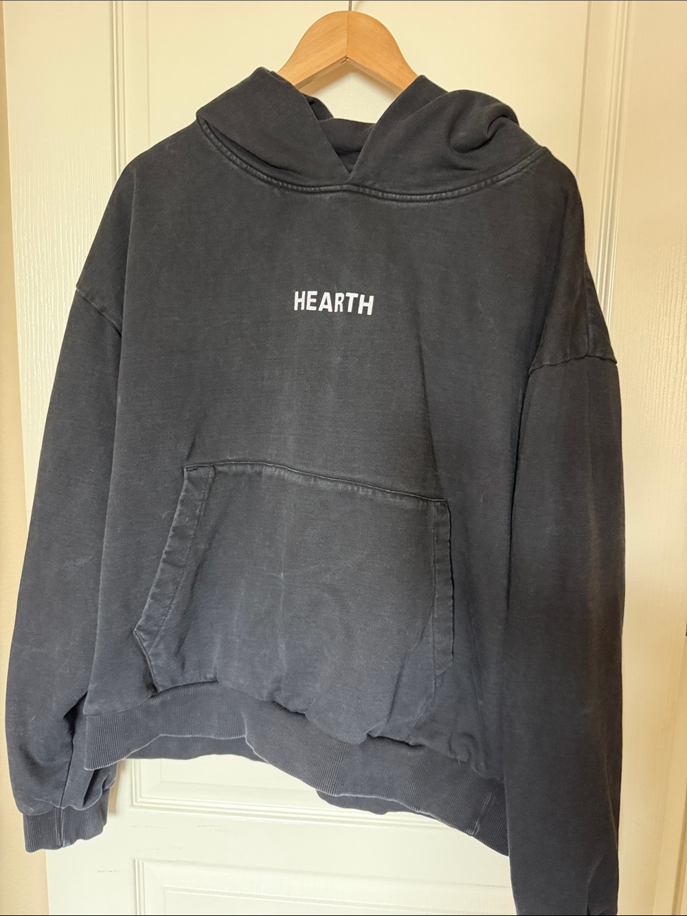 Hearth Black Washed Hoodie